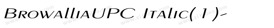 BrowalliaUPC Italic(1)字体转换